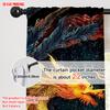 2pcs, plane printing Print Curtains dragon and phoenix Versatile 100% Polyester (without rod) Art Deco Festive Perfect for