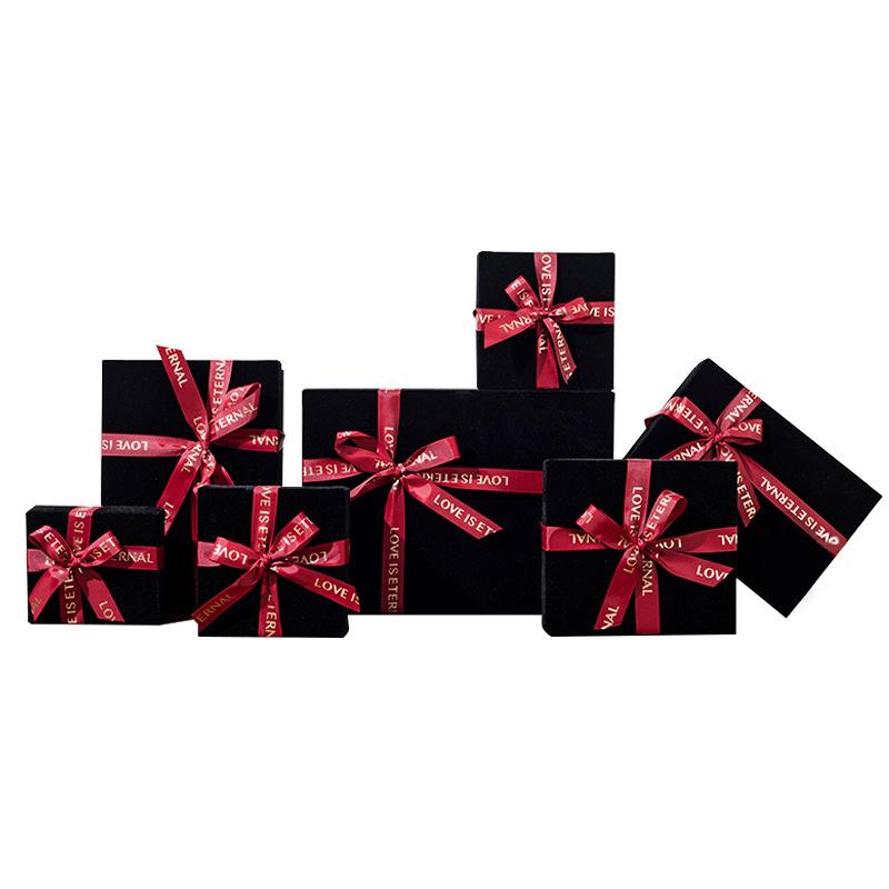 Christmas Velvet Gift Box, Bow Gift Box, Sky Cover Gift Box, Empty Box, New Year Gift Box, Lipstick Gift Box