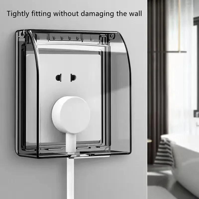 

Universal 86 Type Wall Socket Waterproof Box Transparent Plate Switch Protection Cover Household Electrical Socket Accessories