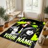 Personalized Crystal Velvet Carpet,Eminem Custom Printed Name, Plush Area Rug For Home Indoor Decor