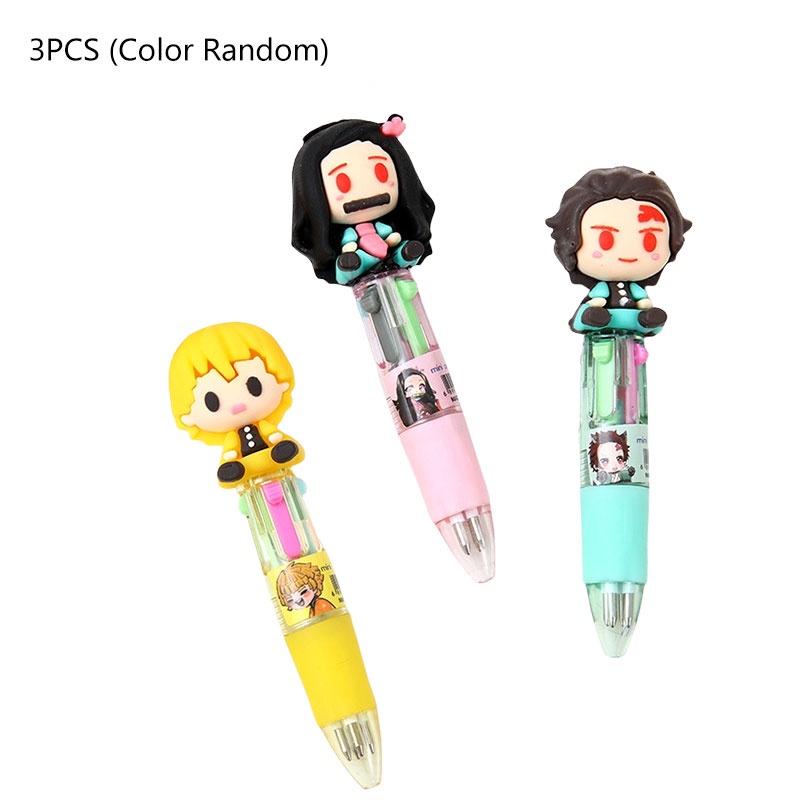 

Slayer Demon Multicoloured Pens 4in1 Retractable Student Stationery Learning