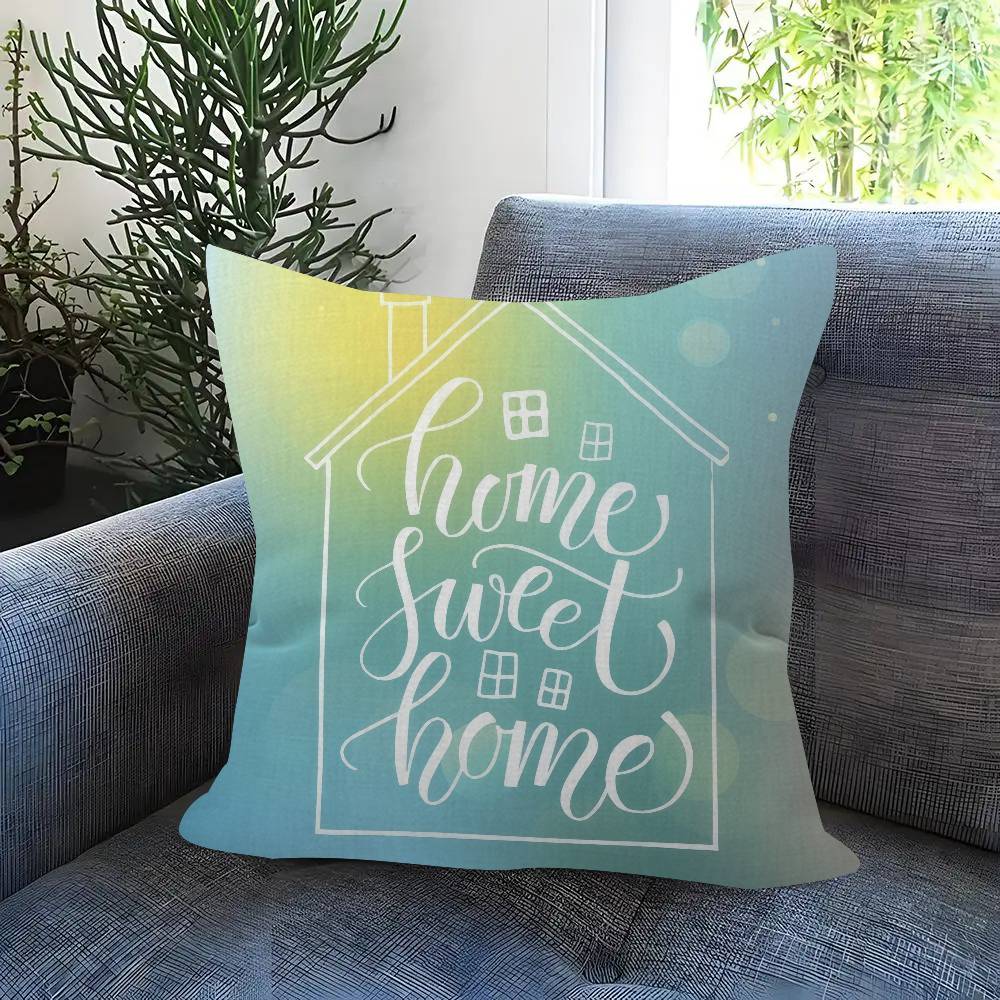 Sweet Home Themed Pillow Gift Home Office Decoration Pillow Bedroom Sofa Car Cushion Coverpillow Case