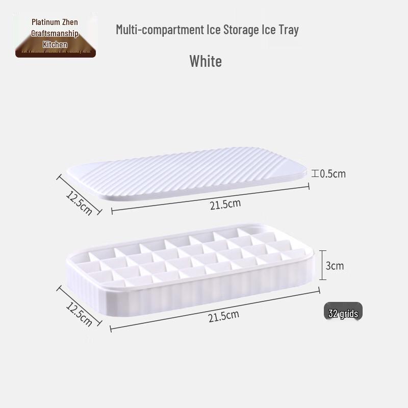 Food-Grade Silicone Ice Cube Tray with Lid