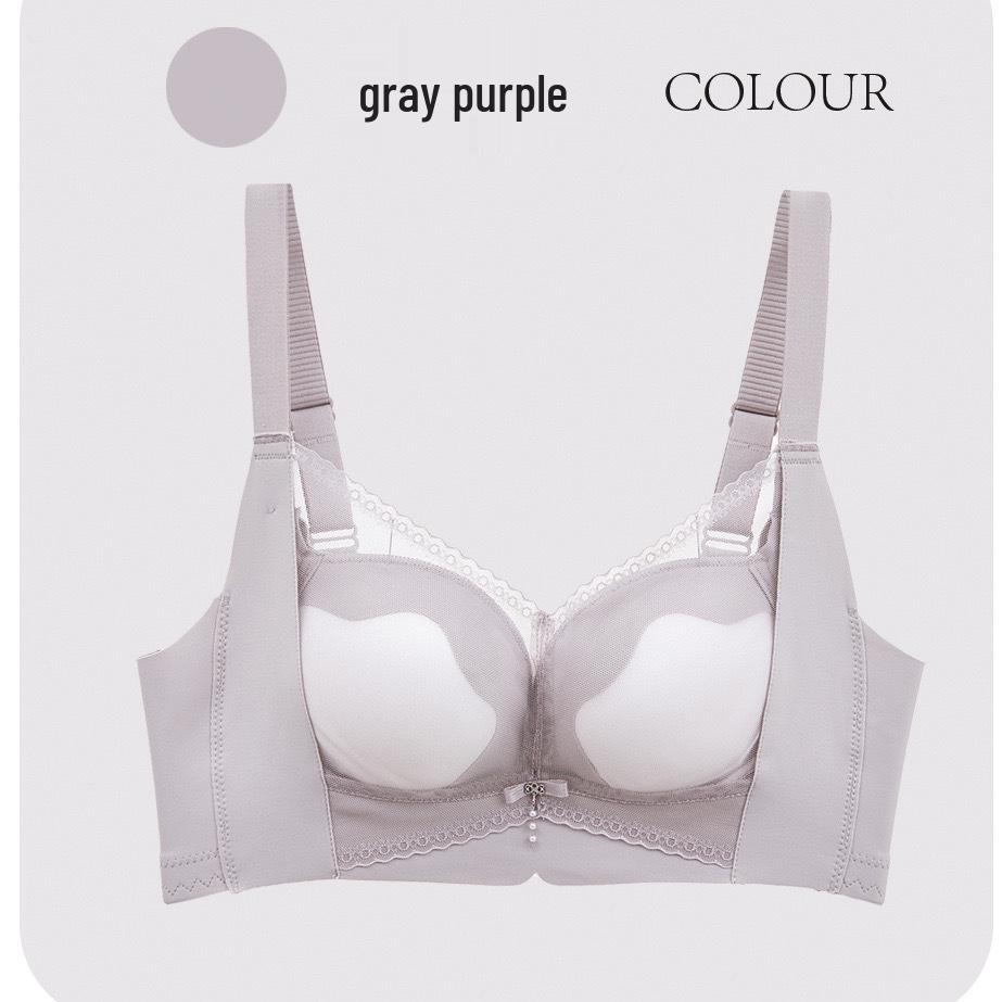 

Comfortable, breathable, wire-free bra with side support, lift, and shaping; features medium-thick cups for women. 38B сірий колір/фіолетовий