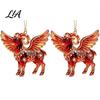 Festive Home Decorations 2Pcs 2D Goat Hanging Ornaments, Acrylic Winged Pendants, Year of Holiday Party Ornaments The Auspicious for Tree, Mantel, New