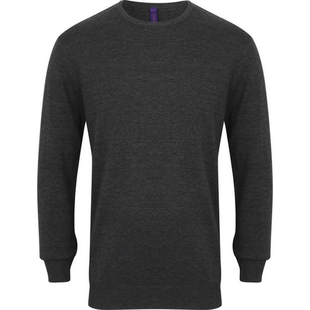 Henbury Mens Lightweight Crew Neck Jumper