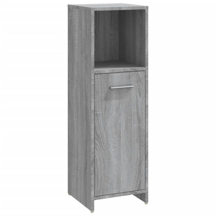 825838 vidaXL Armoire de bain Sonoma gris 30x30x95 cm Bois d'ingénierie