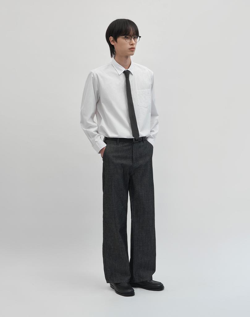 WORK ON BODY OFF Steady Oversized Cotton Shirt [White]