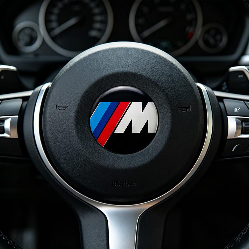 1 Stück Auto Lenkrad Aufkleber Dekoration Logo Plakette für BMW E46 E39 E90 E60 E36 F30 F10 E34 E30 F20 E92 M3 M4 M5 X5 X6