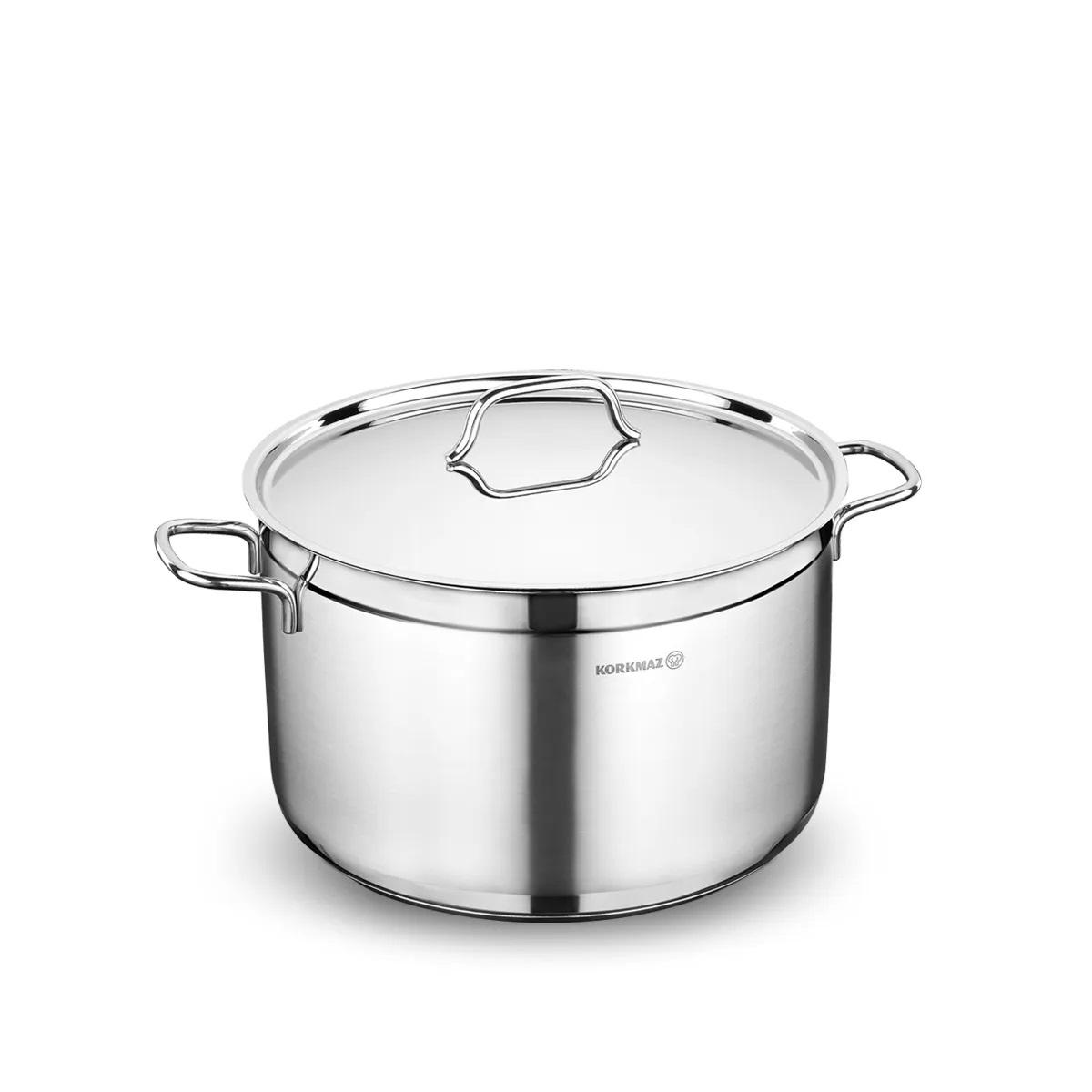 

Korkmaz A1026 Alfa 26 cm Extra Deep Steel Pot