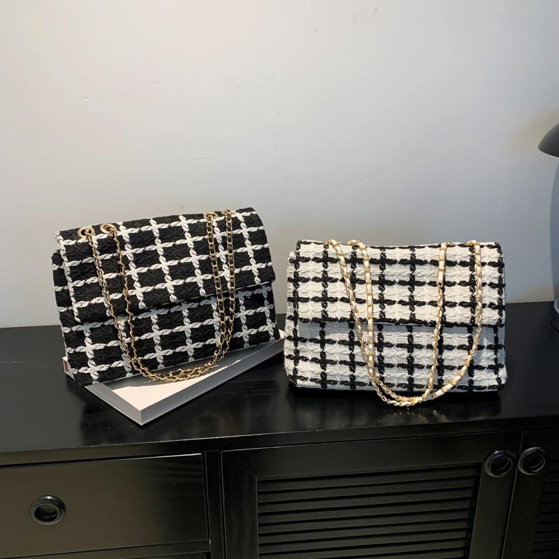 Stylish Korean Style Plaid Crossbody Bag 2023 New Autumn Bag
