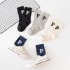 Koreańskie modne skarpetki z literami dziecięce dzianinowe bawełniane środkowe skarpetki rurkowe chłopięce dziewczęce szkolne skarpetki sportowe na co dzień w wieku 1-8 lat