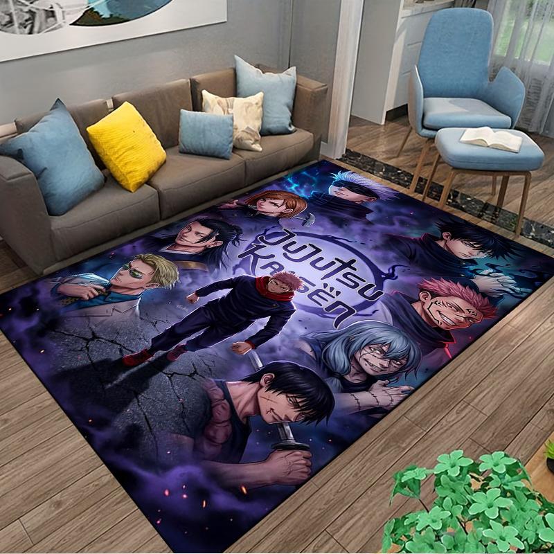 Jujutsu Kaisen Anime Design Designed Floor Mat, Suitable As a Non-slip Mat for the Living Room or Bedroom Sofa