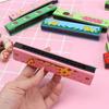 1PC Multicolored Mouth Organ Cute Cartoon Wooden Harmonica 16-Hole Musical Instruments Beginners Suitable Woodwind Harmonica ZYF