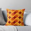 Seventies Burnt Orange Pattern Throw Cushions & Pillows Without Core