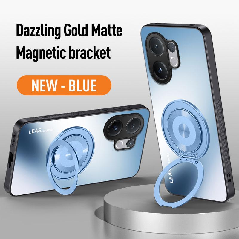 EUCAGR For VIVO V60 5G Luxury AG Frosted Soft PC+TPU Matte Stand Back Cover For VIVO V60 V 60 Phone Case Coque WIth Kickstand