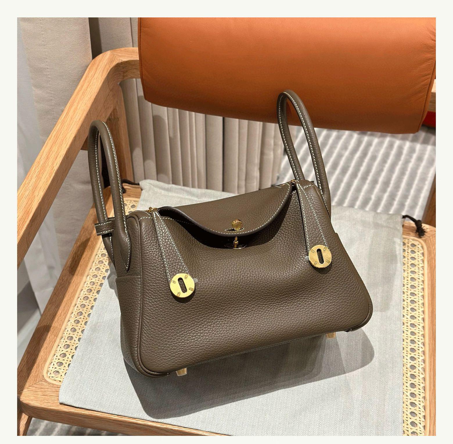 Мини-сумка Lindy 2025: Женская сумка через плечо и через плечо из коровьей кожи First Layer Lychee Mini 20cm