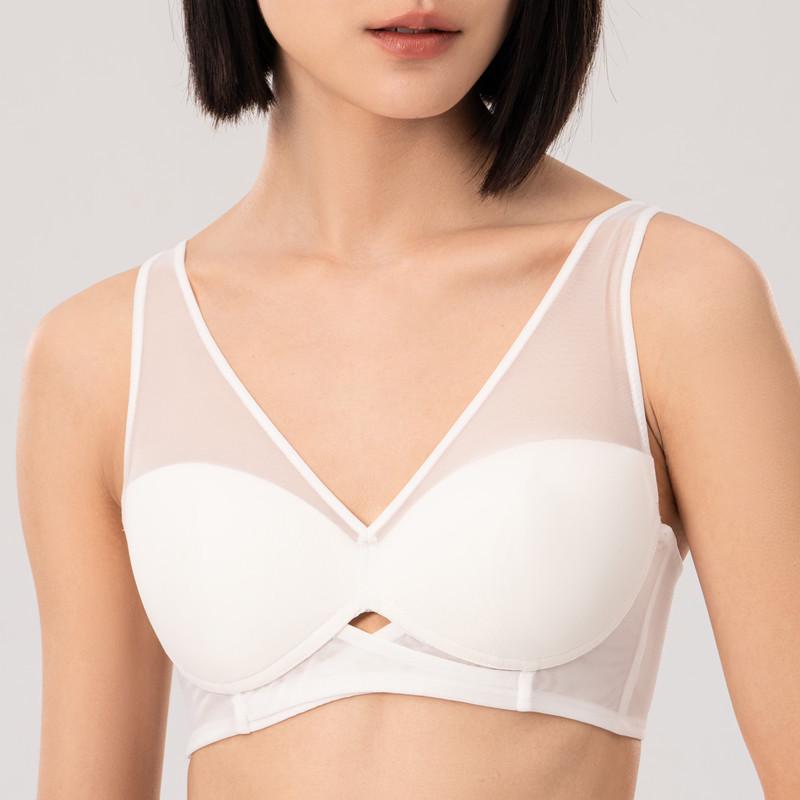 Luxury Mesh Wireless Bra with Real Mulberry Silk Lining
