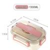 Baichunbao Pink Insulated Stainless Steel Divided Lunch Box Set (3-Pack)