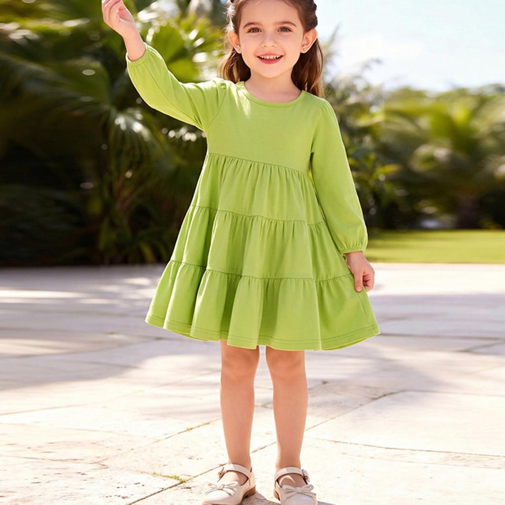 Modisches Kapuzenpullover-Kleid für Mädchen Farbe Lässiges Kleid für Frühling und Herbst