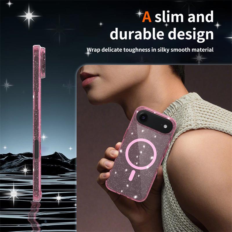 Glitter Magnetic Case for iPhone 17 - Fits iPhone 12 to 17