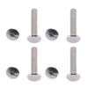 50 Sets Chicago Screw M3.5 4.5x22x9mm Round Flat Head Stainless Steel Screw Rivets for Leather