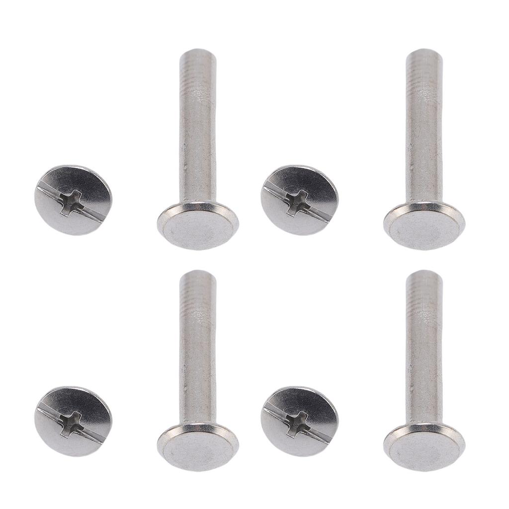 50 Sets Chicago Screw M3.5 4.5x22x9mm Round Flat Head Stainless Steel Screw Rivets for Leather