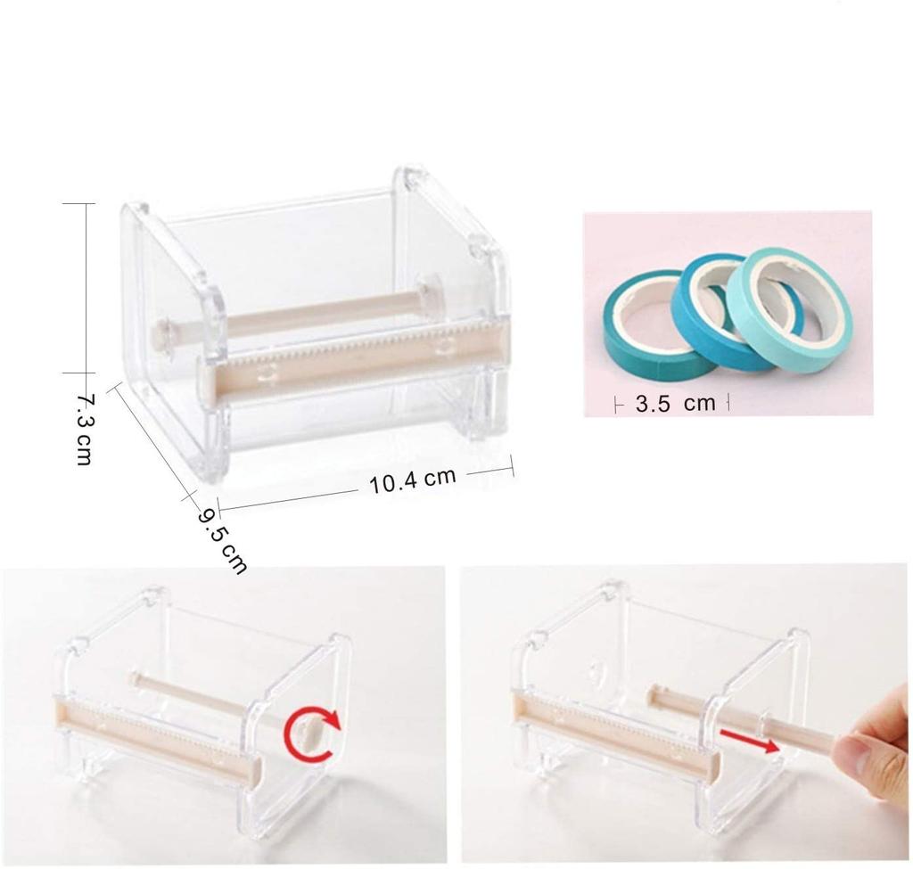 10 Rolls Washi Tape Set with Washi Tape Cutter, Washi Tape Colorful