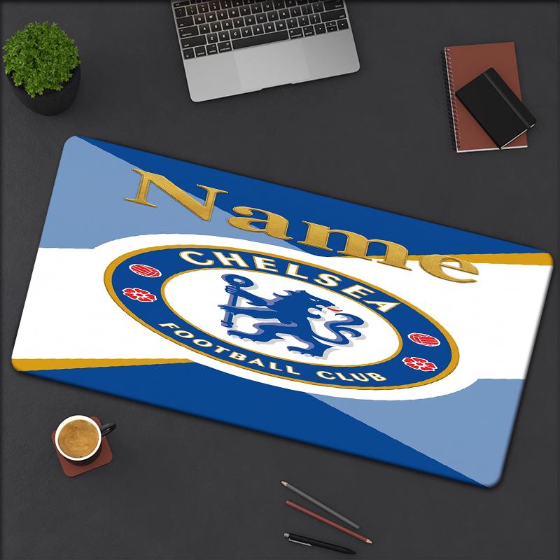 Custom Name Chelsea Football Club Theme Mouse Pad Non Slip Rubber Base Multifunctional Office Home Decor Perfect For Workspace Personalization