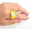 Jewelrywe Ring Watch Waterproof Business Fashion Flip-Up Cover Sports Quartz Stainless Steel