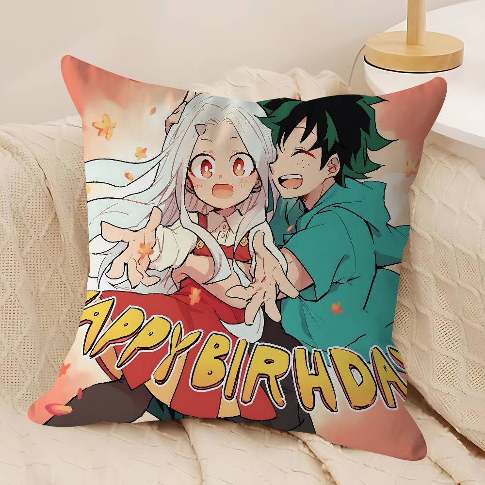My Hero A-Academia Office Cushion Pillowcase Car Cushion Cover45X45CM Lumbar Pillowcase Sofa Pillowcover