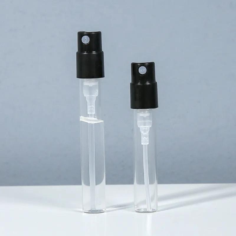 Wholesale 50/100PCS 1ML 2ML Portable Mini Perfume Bottle Glass Empty Bottle Cosmetics Spray Bottle Nebulizer Cosmetic Bottle