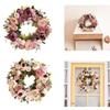 Spring Wreath Front Door Hanging Ornament Artificial Peony Flowers Garland 15.75inch for Garden Party Balcony Festival New Year