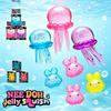 NeeDoh Fuzz Ball Jellyfish Squishy - Random Color Soft Stress Relief Sensory Toy - Relaxing Squeeze Fidget Gift for Festival