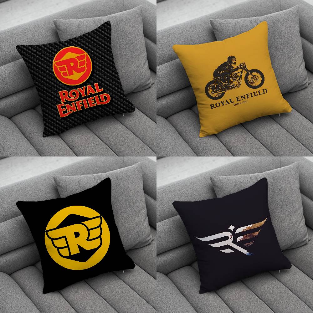 RROYALS EENFIELDS Logo Pillow Case Pillowcase Home Sofa Cushions Car Cushions Pillowcover Office Pillowshell Pillow