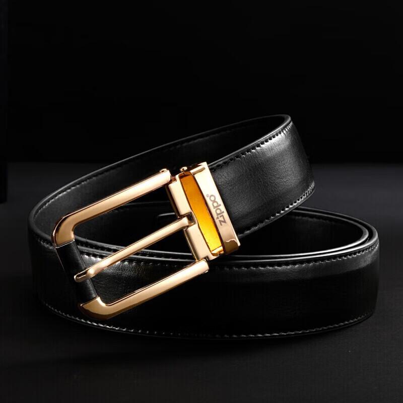ZIPPO Men's Genuine Leather Pin Buckle Belt