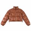Short Kendou down jacket Jenna US version pod embroidered women's high-waisted stand-up neck bread jacket