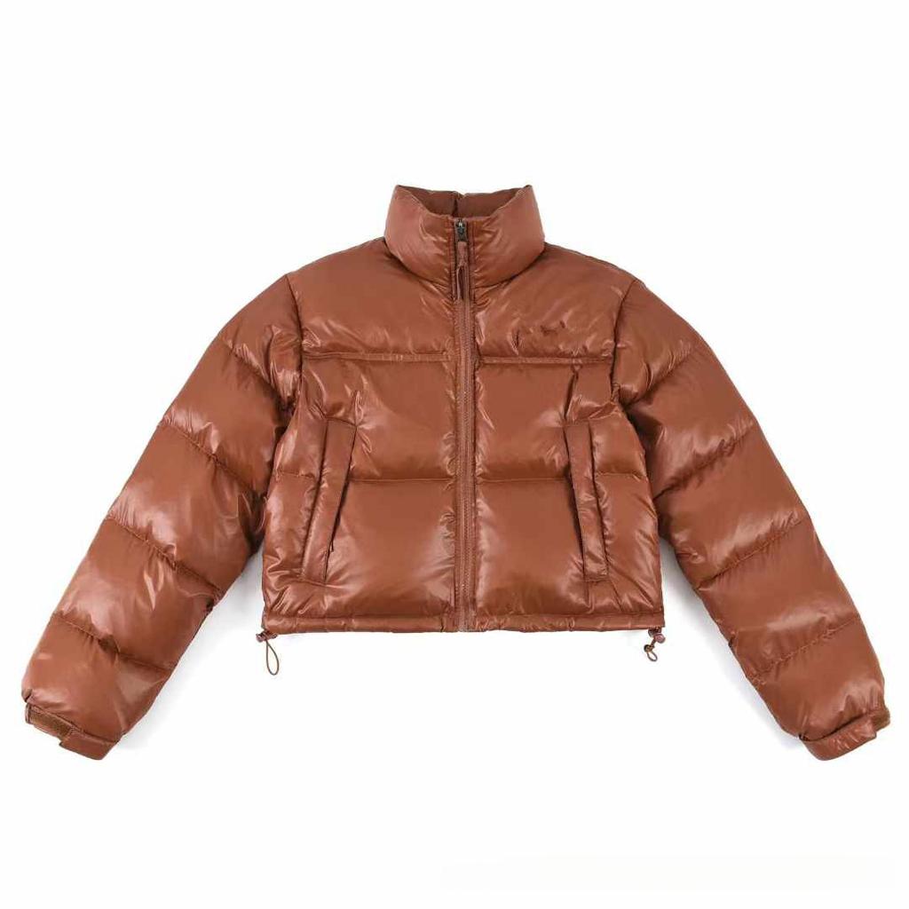 Short Kendou down jacket Jenna US version pod embroidered women's high-waisted stand-up neck bread jacket