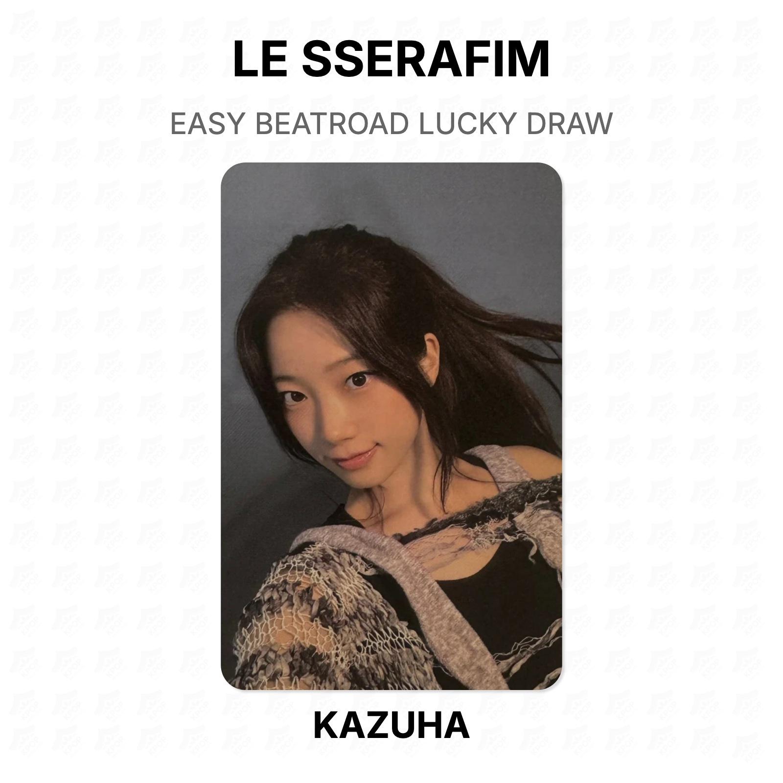 LE SSERAFIM EASY BEATROAD LUCKY DRAW Official Photocard KAZUHA