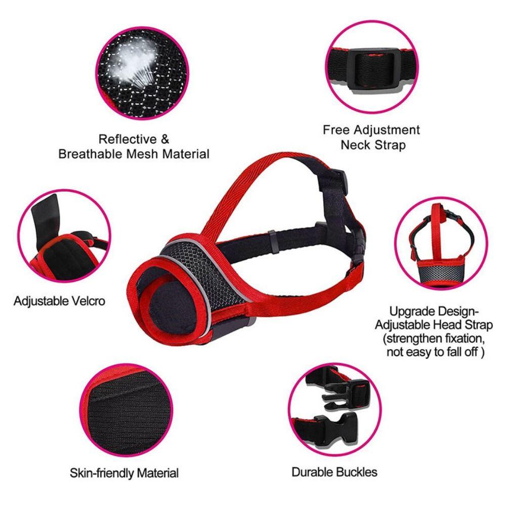 Breathable Dog Mouth Cover Adjustable Anti-biting Dog Muzzle Dog Muzzle Cover  For Anti-chewing