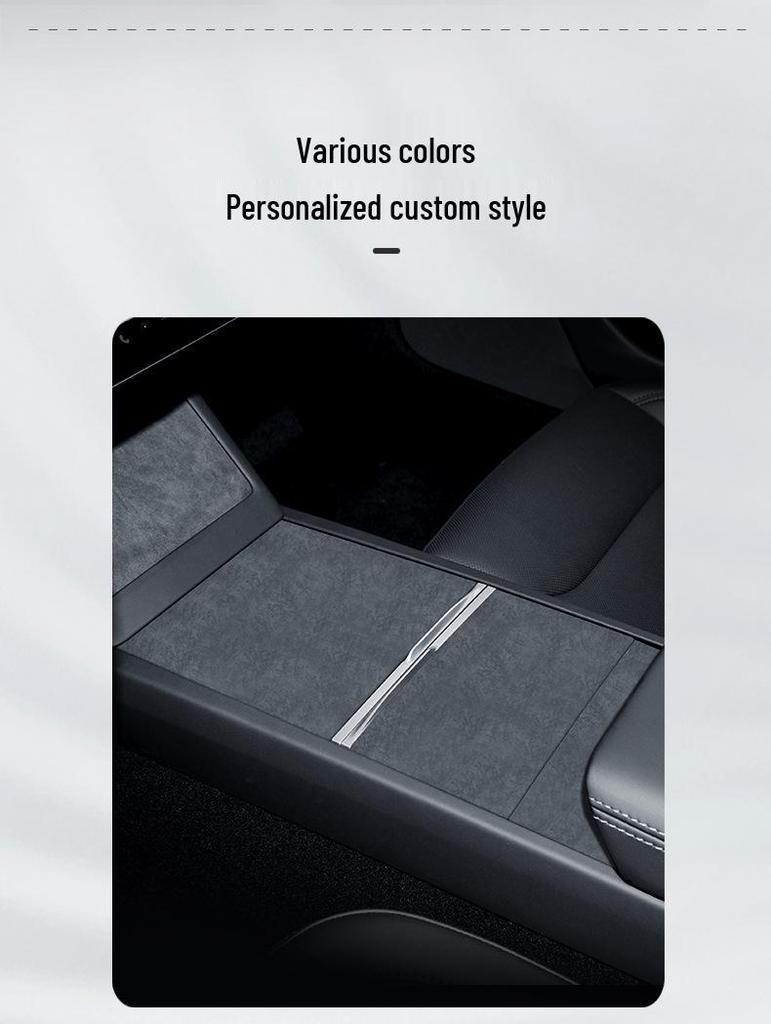Tesla Model 3 Refresh Alcantara Suede Console Panel Cover