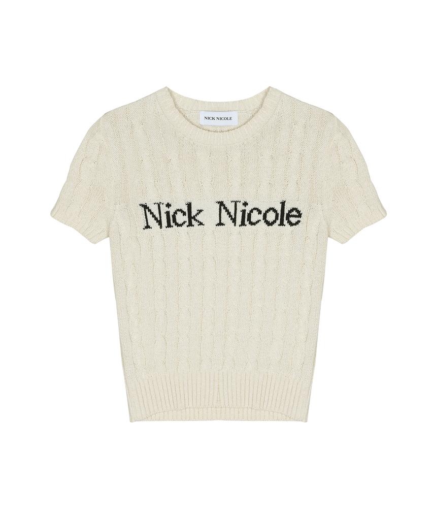 Nigaennikol Nick Nicole Cable Half Knit_Light Beige