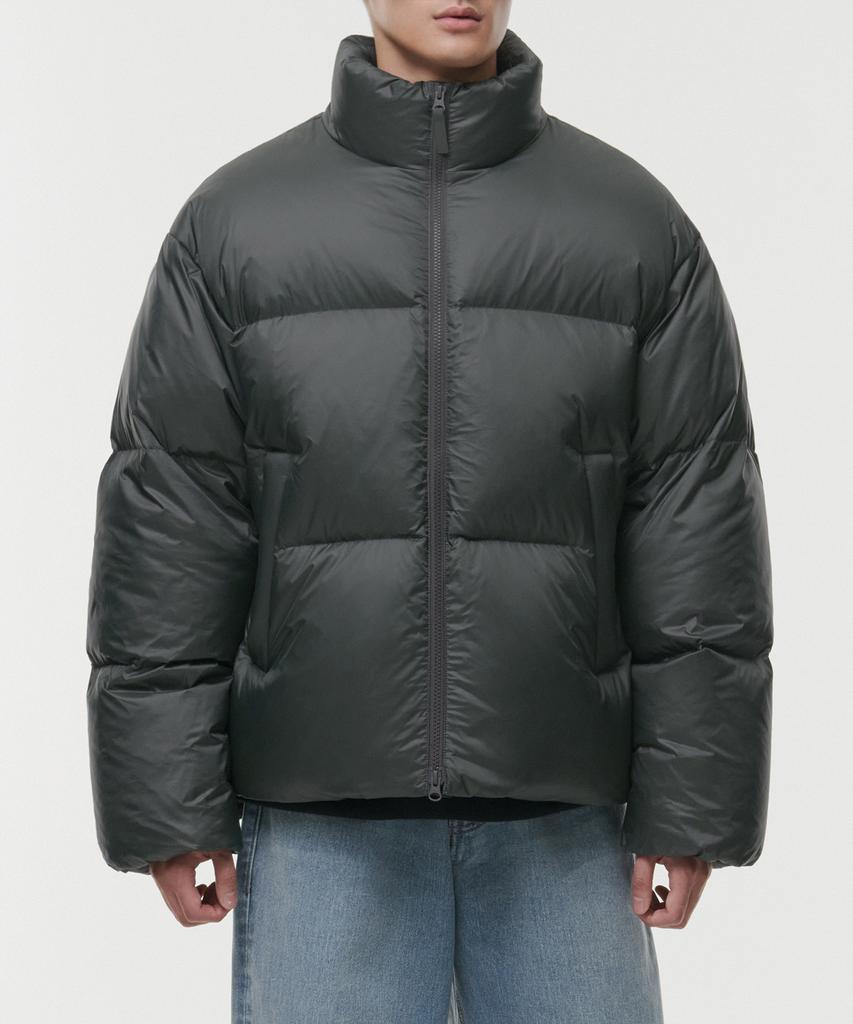 Musinsa Standard Ripstop Down Puffer Short Padded Jacket [Khaki Gray]