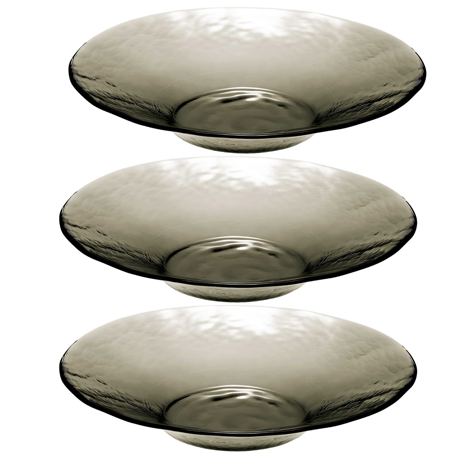 

Toyo Sasaki Glass Nuage Bowl 225 Plates, Set of 3, Made in Japan, Large Round Plates, Glass Dishes, Tableware, 46057SM