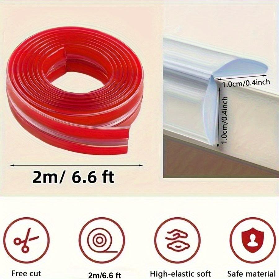 6.6ft Baby Safety Transparent PVC Protection Table Edge Guard Protector Strip Self Adhesive Kids Collision Proof Soft Bumper