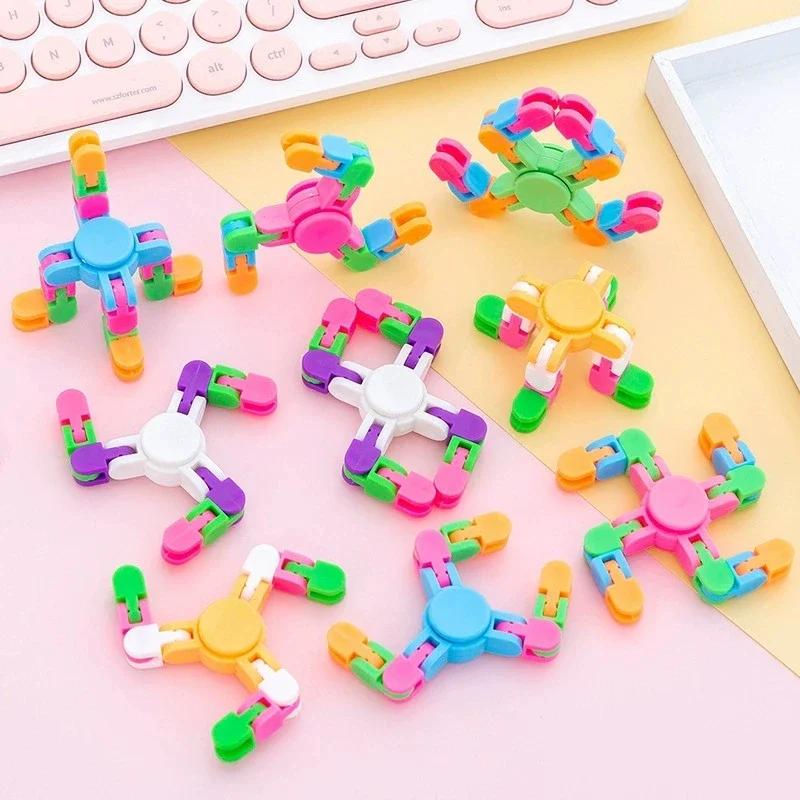 Non-Toxic Variety Fingertip Gyro Parent-Child Games Four-Link Bicycle Chain Top Decompression Toy Fidget Spinner Desk Toy