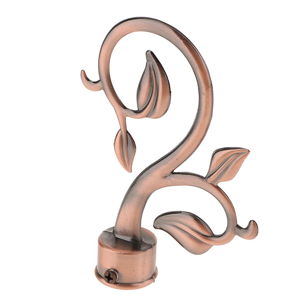 Vintage Curtain Rod Finial Aluminum Alloy Decorative Pole End Head for Window Ornament and Living Space Decor