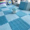 30*30CM Weicher Plüsch Kinder Teppich Spielmatte Puzzle Teppich Warme Spielmatte Ineinandergreifende Übungsfliesen Boden Teppich Dekomatte