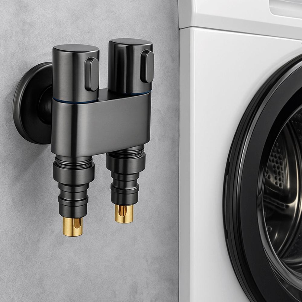 Automatic Water Stop Faucet Water Stop Valve Dual Control Toilet Triangle Valve  Laundry Room
