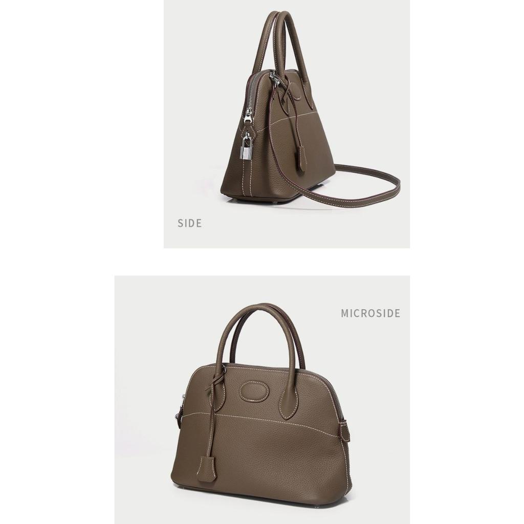Bag Women's First Layer Cowhide Leather Women's Shell Bag Shoulder Bag Messenger Bag One Piece Delivery Fashionable and Versatile New Models